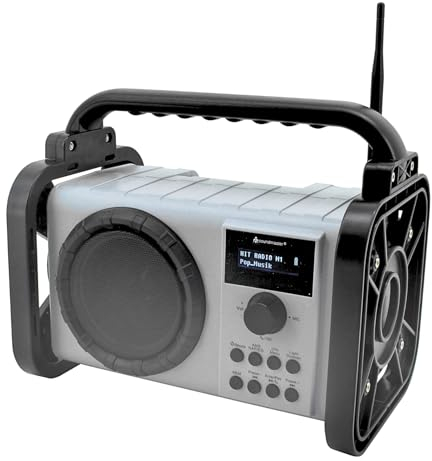 Soundmaster DAB80SG Baustellenradio mit DAB+/UKW Bluetooth und Li-Ion Akku