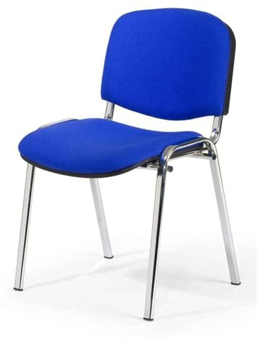 Topsit Chaise Visiteur ISO en métal chromé, Chaise de conférence, Confortable, empilable, avec Assise et Dossier rembourrés