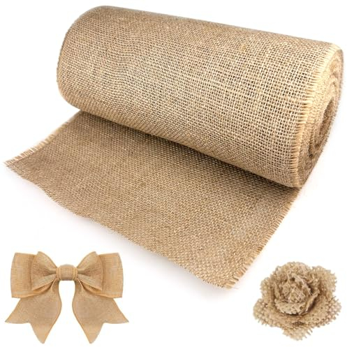 Gentpovth Jute Tischläufer Rolle 30cm x 10m, Natur Leinen-Jutestoff, TischDeko Vintage Zuschneidbar, Strapazierfähig und umweltfreundlich, für Geburtstage, Hochzeiten, Dekoration besonderen Anlässen