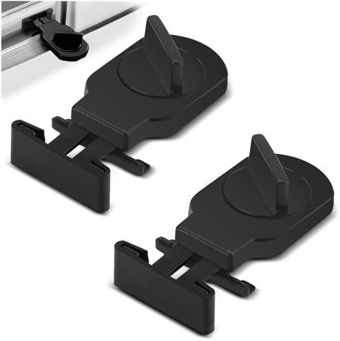 LELE LIFE Sliding Window Locks, Security Window Lock Adjustable Iron Slide Window Stopper, Safety Locks for Vertical and Horizontal Sliding Windows Door (2Pcs)