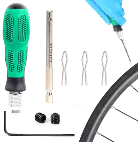 Xvilmaun Llave de rueda de bicicleta, kit de reparación de radios de bicicleta, destornillador para quitar el soporte de la tapa de la rueda de la bicicleta