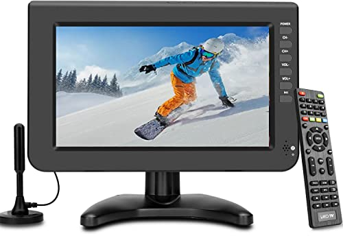 ZOSHING TV portatile,10.1 pollici TV con Digitale DVB-T2 sintonizzatore,HDMI/USB,ingresso AV,12 volt per camper&Cucina