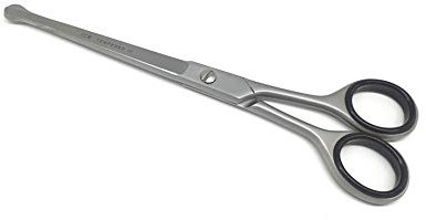 Hundeschere Fellschere-speziell abgerundete Schneide-ca. 16,5 cm lang- rostfreier Edelstahl-ohne Haken-gerade oder gebogene Ausführung erhältlich (16,5 cm-GEREADE)