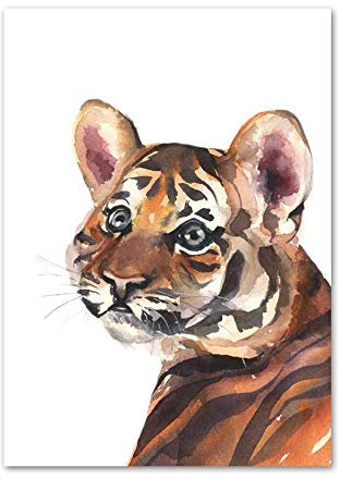 LCSLDW Leinwanddruck Wandkunst Leinwand Malerei Niedlichen Baby Nordischen Plakate Und Drucke Tiere Wandbilder Für Baby Kinderzimmer Dekor, Heimtextilien, 30X40Cm Ohne Rahmen