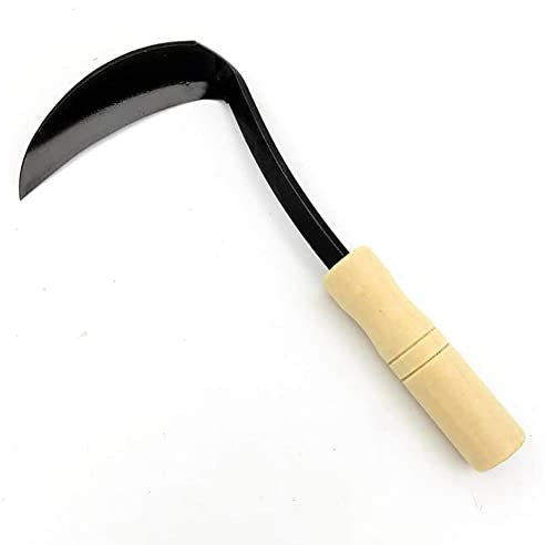 AFuex Gartenwerkzeug Handhacke-Sichel - Kleine Schlangenhals-Sichel Perfekt zum Jäten und Kultivieren,A