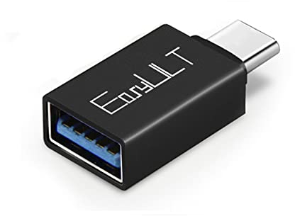 EasyULT Adattatore da USB C a USB 3.0, Adattatore OTG Tipo-C a USB A, Conversione da Thunderbolt 4/3 a USB, Compatible per MacBook PRO 2021, MacBook Air 2020, Galaxy S8 S9 Plus Note 8 9-Nero