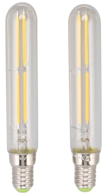 ViaGasaFamido LED-rörlampa glas 4 W E14 liten trådlampa 2 300 K rörformad glödlampor flexibel filamentlampa T20 x 120 220–240 V för retrodekorationsbelysning (genomskinlig)