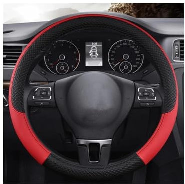 Lenkradschoner Auto-Lenkrad Für Mercedes W203 W204 W212 W211 W210 W164 W177 Geflochtenes PU-Leder Lenkradbezug Lenkradbezug (Color : Rot)