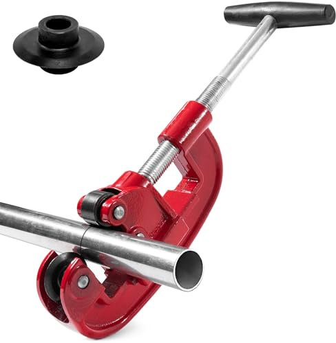 Tagliatubi resistente da 1/8-2 con lama extra, tagliatubi rigidi, strumento tagliatubi in metallo, taglia tubi in metallo fino a tubi zincati, rame e tubi di ferro