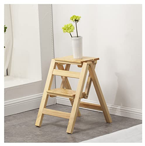 OBong Klappbarer Tritthocker für Erwachsene oder Kinder für das Badezimmer | Garten-Tritthocker, Robustes Holz, Robustes, breites Pedal, 330 Pfund Holzleiter, einfach zu verstauen