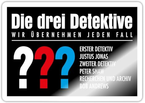 Die Drei Fragezeichen Detektive Visitenkarte Sticker Sticker Aufkleber