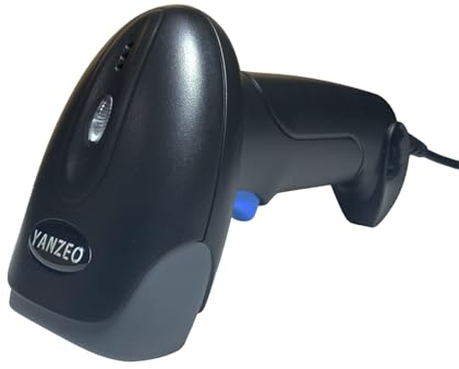 YANZEO S100 Wired 2D Barcode-Scanner, Handheld-USB-Barcode-Leser, QR-Barcode-Scanner Automatische UPC PDF417 Data Matrix Barcode-Leser für Geschäft, Lager, Supermarkt