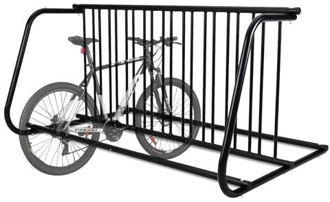 Commercial Bike Rack Garage Floor, Grid Bike Rack in Ground, 10-Bike Capacity Dual Sided Bicycle Storage Stand Floor Parking Stand for Garages, Stores, Schools & Universities Power Coated Steel
