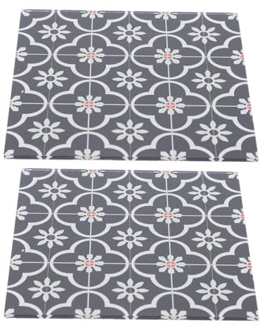 ibasenice 2stücke Miniatur Fliesen Für Puppenhaus Vintage Bodenbelag Für Kreative Raumgestaltung Und Fotografie Hochwertiges Langlebiges Zubehör Für -projekte