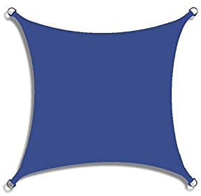 Surwin Vela Ombreggiante Impermeabile Rettangolare, Colore Vele Ombreggianti 95% Protezione Raggi UV per Esterno, Telo Parasole con Corde per Giardino Terrazza Balcone Piscina (Blu marino,2x2m)