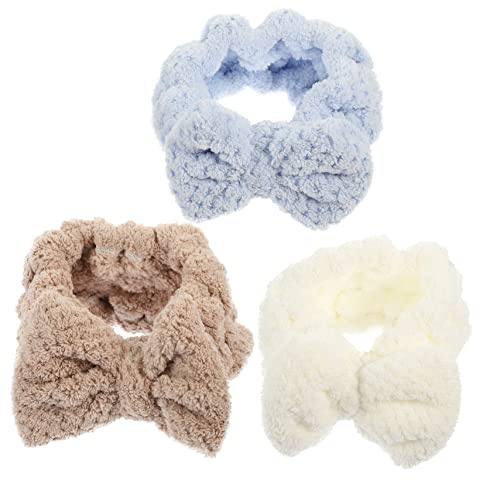 FOYTOKI 3pièces Bandeau Nœud Doux Pour Fille Kit De Bandeau Pour Maquillage Bandeaux De Soins Pour Visage Et Bain