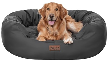 Bjird Oval Hundebett Grosse Hunde Wasserdicht - Hundedecke Sofa, Hundebett Mittelgroße Hunde - Waschbares Hundesofa - Oeko-Tex Hundekissen Dog Bed 114x94 cm Graphit XXL