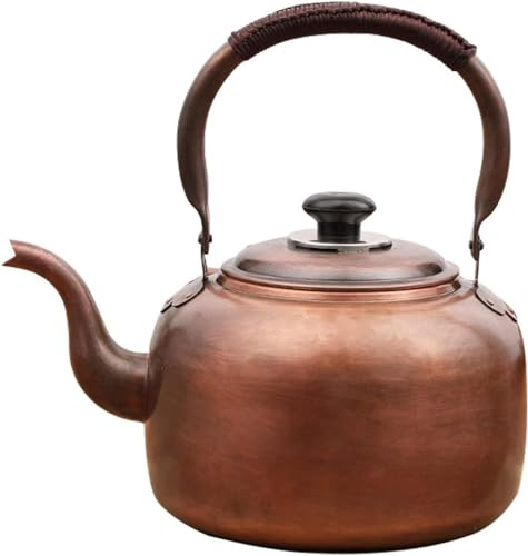 Théière sifflante, bouilloire en métal pour cuisinière, design moderne, bouilloire en cuivre pur pour cuisinière à gaz