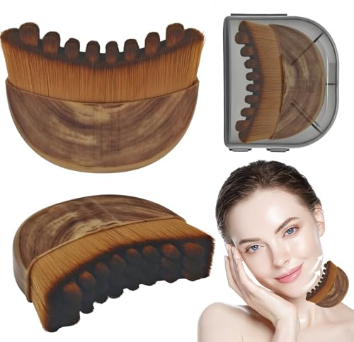 Lymphatische Gesichtsbürste, Lymphatic Contour Face Brush | Lymphdrainage Massagegerät und Kieferformung, Trockene Gesichtsbürste, Contour Face Brush An Die Haut Anzupassen