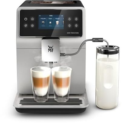WMF Perfection 760 Kaffeevollautomat mit Milchsystem, 17 Getränkespezialitäten, Double Thermoblock, Edelstahl-Mahlwerk, Nutzerprofil, 1l Milchbehälter, TÜV Hygienezertifikat