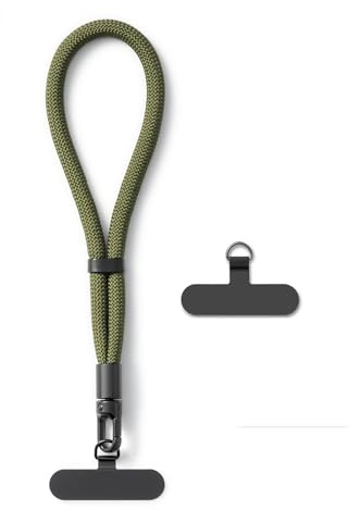AOKSUNOVA Kort Telefonsnöre, Universellt Justerbart Armband för Mobil, Olivgrön