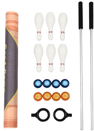 QWMEIYOU Shuffleboard Curling Bowling Set 3 in 1, gioco da tavolo portatile
