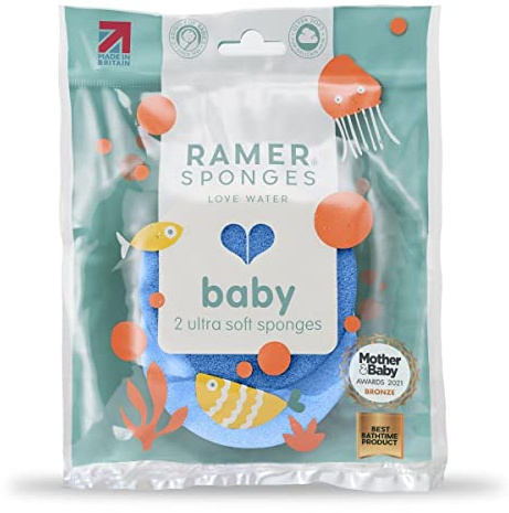 Ultra Soft Baby Sponge Ramer Sponges, Twin Pack, Random Color