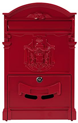 EFFE Cassetta Postale Residence in Alluminio Colore Rosso - Dimensioni: 410x260x90 mm