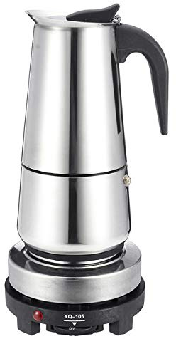 200/450ml Portable Espresso Coffee Maker Moka Pot Stainless Steel with Electric stove Filter Percolator Coffee Brewer Kettle Pot (450ml)