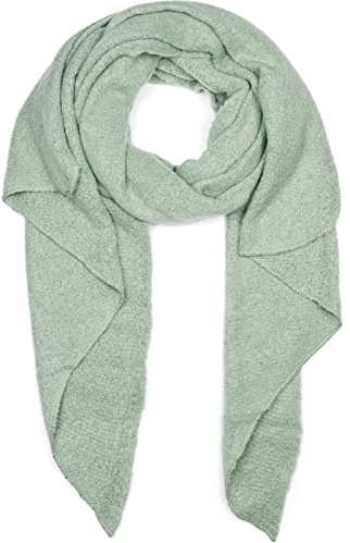 styleBREAKER Damen Schal aus weicher Viskose | einfarbiger Webschal in asymmetrischer Form | große Stola für Herbst und Winter Looks, Farbe:Jadegrün