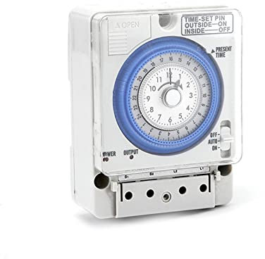 SMOKT 1 PCS Elettrico Meccanico Timer Interruttore Quadrante Analogico Timer 24 Ore 7 Giorni 15A 20A DIN Rail Programmabile Settimanale