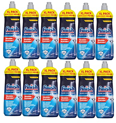 Finish Glanz- & Klarspüler – Für strahlendes und trockeneres Geschirr ohne Wasserflecken – Megapack mit 12x800 ml