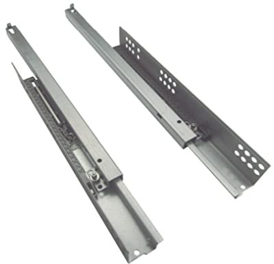 Guía cajón regulación lateral en altura, para cajoneras, muebles de cocina, armario, extracción parcial con sistema de auto frenado, rieles con aguante de peso de 35kg (400mm)