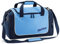 Sporttasche mit Name blau OHNE Motiv | personalisierbar individuell Bedruckt Geschenk für Kinder & Erwachsene kleine Reisetasche Schulsport Geschenk Schulanfang Einschulung Schulkind