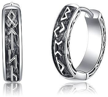 Wikinger Ohrringe Silber Wikinger Creolen Nordische Wikinger Schmuck Geschenke Herren Damen
