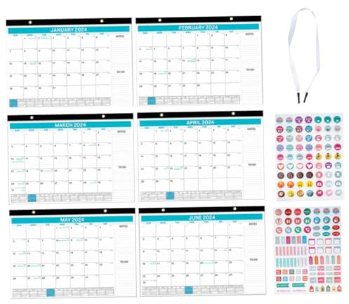 Amosfun 1satz Wandkalender Für Effektive Monatsplanung Hängend Und Individuell Beschreibbar Für Zuhause Und Büro Mit Integriertem Countdown-design Und Zubehör