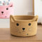 Joli Panier de Rangement Tissé en Forme D'animal, Panier en Corde de Coton Mignon, Panier de Rangement Tressé en Coton, Convient pour Le Rangement de La Chambre et du Salon (Jaune)