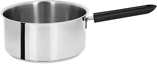 Cristel - CASSEROLE 18 CM MUTINE FIXE POIGNEE NOIRE - CRISTEL