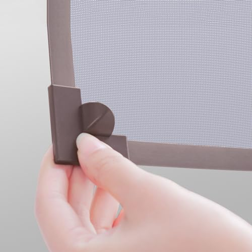 Walkervo DIY Fliegengitter Magnet Fenster Pollenschutz Insektenschutz Magnetfenster Fliegengitter Fenster Mückengitter Moskitonetz Fliegenschutz Insektenschutzgewebe Zuschneidbar, 31x55in,Brown
