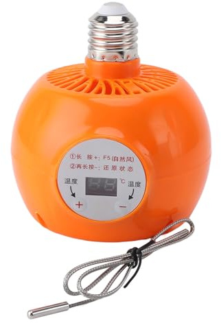 GLOGLOW E27 Hühnerstall Heizventilator 150W mit 25–32 °C | Für Hühner Enten und Jungtiere im Stall oder Brutkasten,Rascher Temperaturanstieg,Überhitzungsschutzfunktion