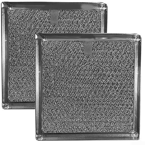 2 x Ofenfilter-Ersatz, WB02X11534 Mikrowellen-Ofen-Fettfilter, Aluminiumrahmen und Netz für WB02X11534