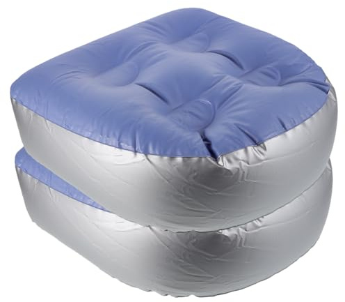 PERSELOSO 2pcs Inflatable Bath Tub Cushion with Suction Cups Adjustable Thickened Seat for Spa and Hot Tub Portable Adult Bath Pillow Booster for Relaxing Bathing Experience