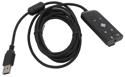 Adaptador de Tarjeta de Sonido de de Jack USB a 3.5 Mm con Sonido Envolvente Virtual y Control de Volumen para Cloud II, Plug and Play para PC, Serie X/S