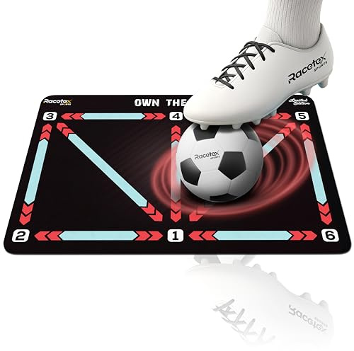 Racetex Fussballmatte Training Kinder 90x60 cm – Rutschfeste und Langlebige Fußballmatte – Die Kickmatte für Indoor Fussball Training – Ballkontrolle & Technik verbessern
