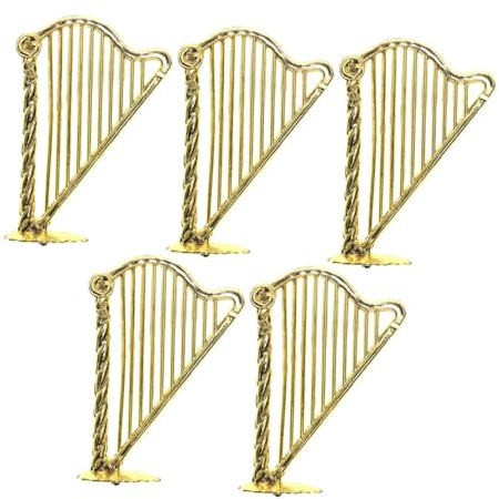 GARVALON 5stücke Mini Harp Ornament Für Mini-instrument Leichtes Dekorative Hausaccessoires Maßstab Langlebig Und Wiederverwendbar