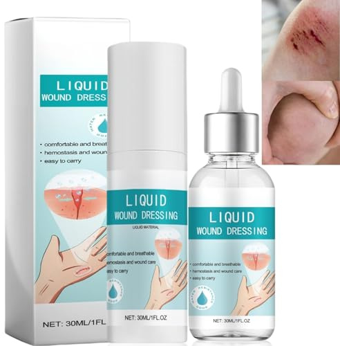 2PCS Skin Liquid Wound Spray,Waterproof Spray Relieve the Wound,Waterproof Spra/y Wound Stick Protective,Quick-Drying Dressing Liq/uid Spr/ay,Wo/und Protection Liqu/id Film,Protective W/ound Cleaning