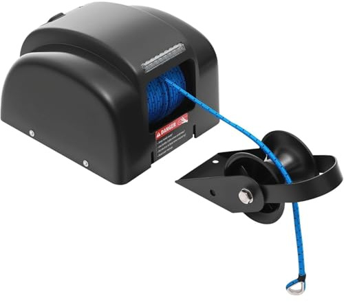 Verricello elettrico for ancora, verricello elettrico for barche con cima di ancoraggio da 100 piedi e telecomando, verricello for ancora for barche for pontoni, verricello elettrico for ancora marino