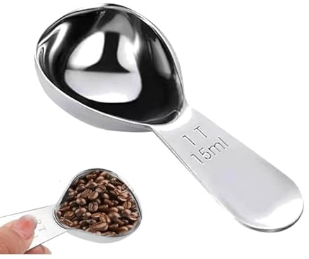 Tablespoon Coffee Scoop, 15ml 30ml Tbsp Coffee Measuring Spoon Stainless Steel Table Spoon Scoop with Short Handle Suitable for Powder Tea Ground Flour (15ml)