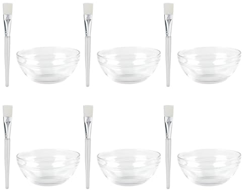 ADOCARN 12 pièces Set de Outils DIY pour Masque Facial avec Bol Transparent et Pinceau Kit Mélange Visage Portable Réutilisable pour Soins Beauté Salon Compact et Léger
