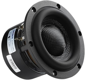 1 Altavoz subwoofer de 4 Pulgadas, 4/8 ohmios, 80 W, HiFi, de Fibra de Vidrio, for Cine en casa, de Baja frecuencia.(Round,4 Ohm 80W)